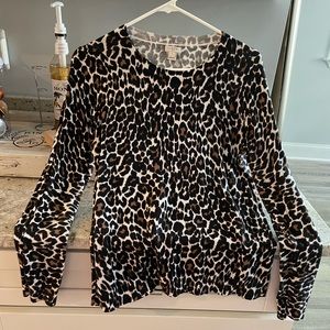 JCrew Leopard Crewneck